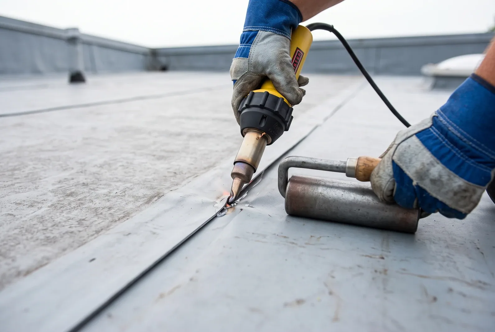 Commercial Roof Membrane Puncture Repair in Alexandria, VA